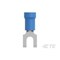 Te Connectivity Fork Terminal, #6 Stud Size, 14 AWG, 600 V, Vinyl, PVC Insulated, Blue 324165 - alternate 3